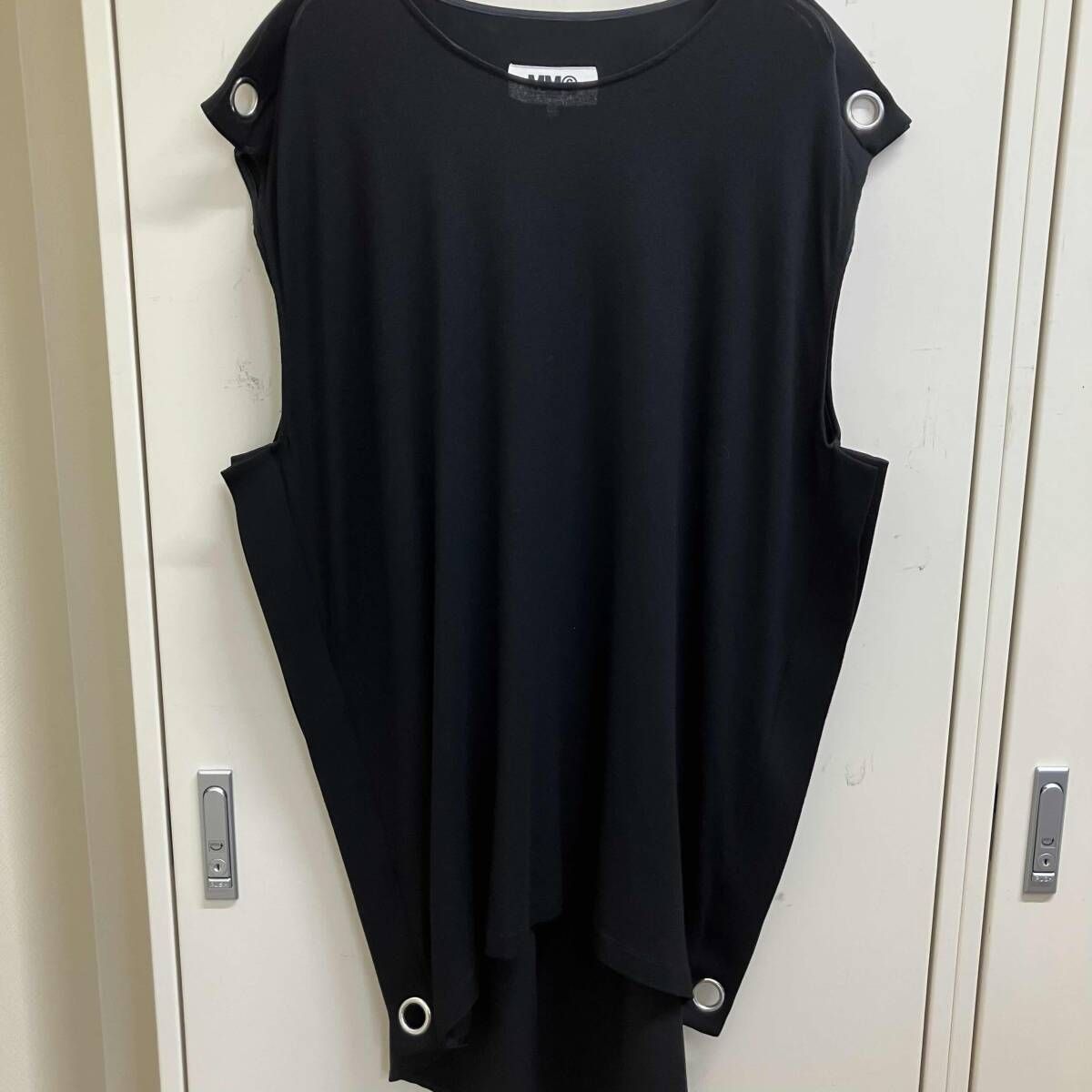 15AW MM6 平面ノースリーブカットソー サイズ40 ブラック エムエムシックス