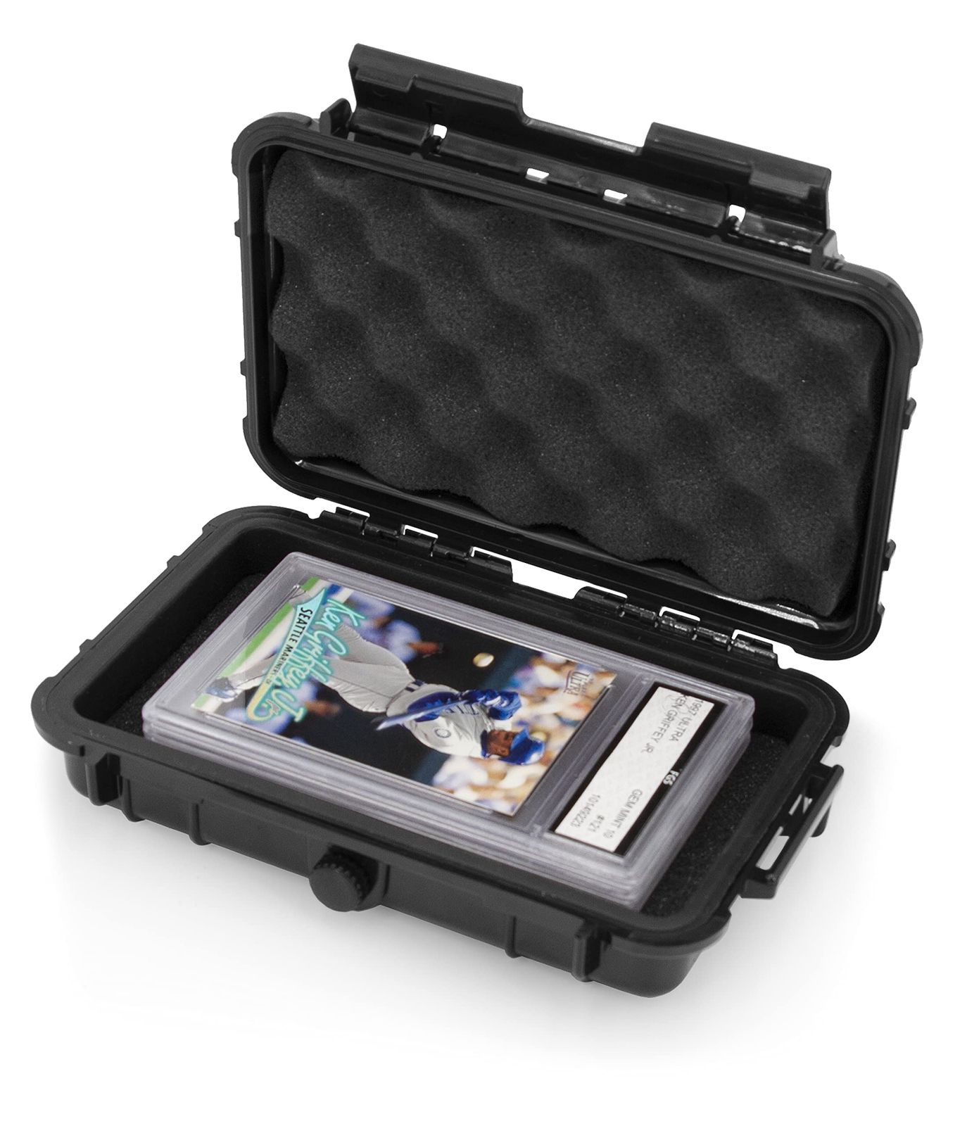 CASEMATIX グレードカード収納ボックス スポーツトレーディングカードケース BGS 5 PSAカードグレードスポーツカードスラブ3枚まで対応 - 気密 防水 湿気と埃からの保護