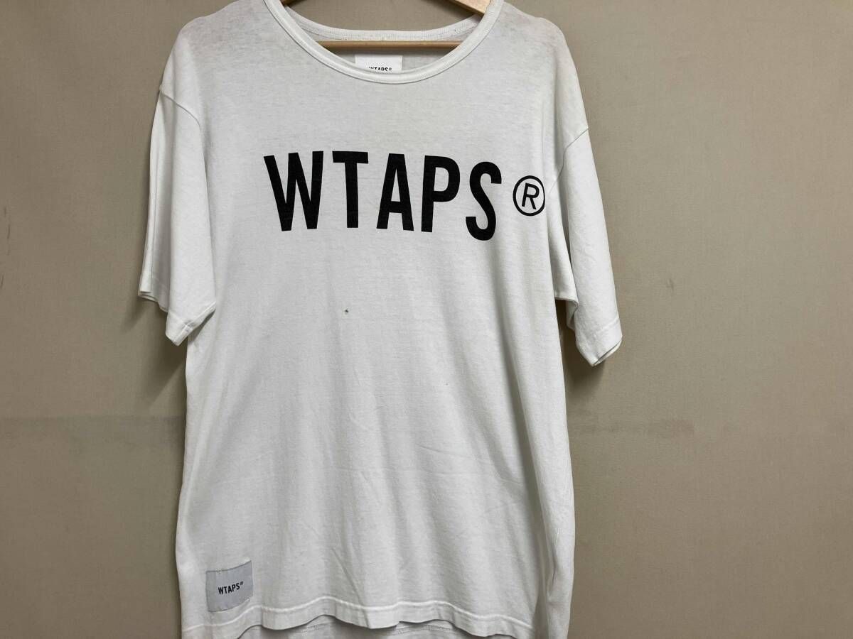 WTAPS /ダブルタップス/211ATDT-CSM15／ホワイト/ 半袖Tシャツ/ロゴTシャツ