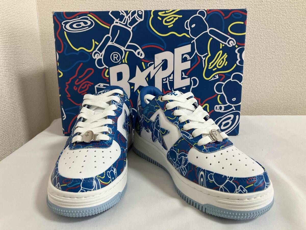 A BATHING APE/BAPE STAXMEDIC OM TOY/スニーカー/BEAR BRICK付属/7 “ルー/箱・保存袋・替え紐あり/24cm