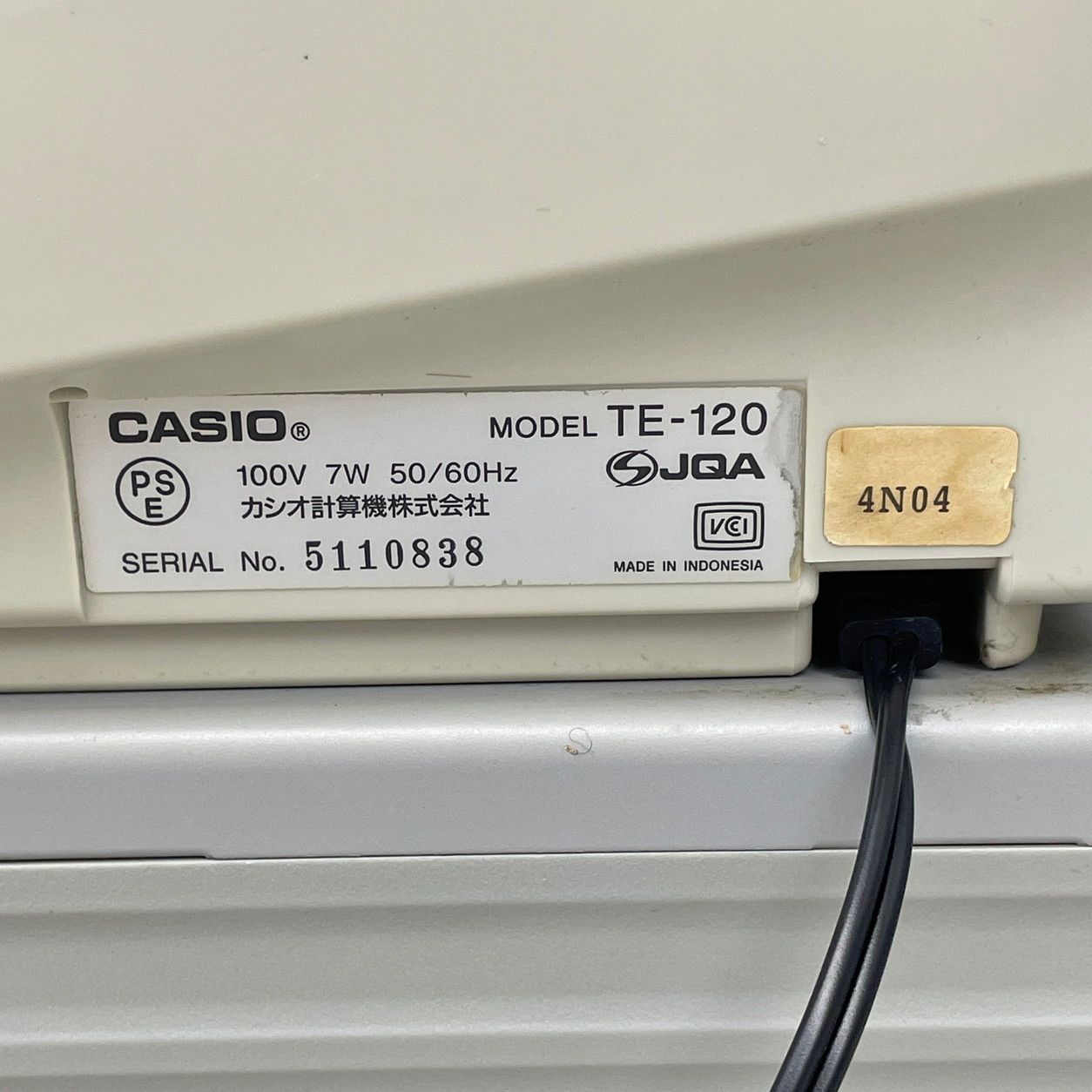 電子レジスター TE-120 CASIO カシオ 業務用レジ 鍵 取扱説明書付き