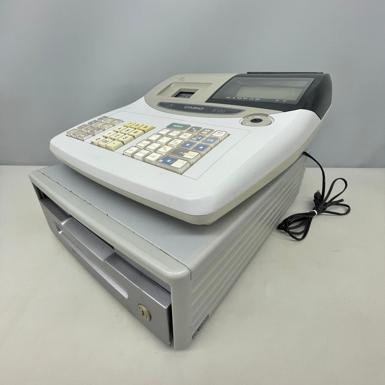 電子レジスター TE-120 CASIO カシオ 業務用レジ 鍵 取扱説明書付き