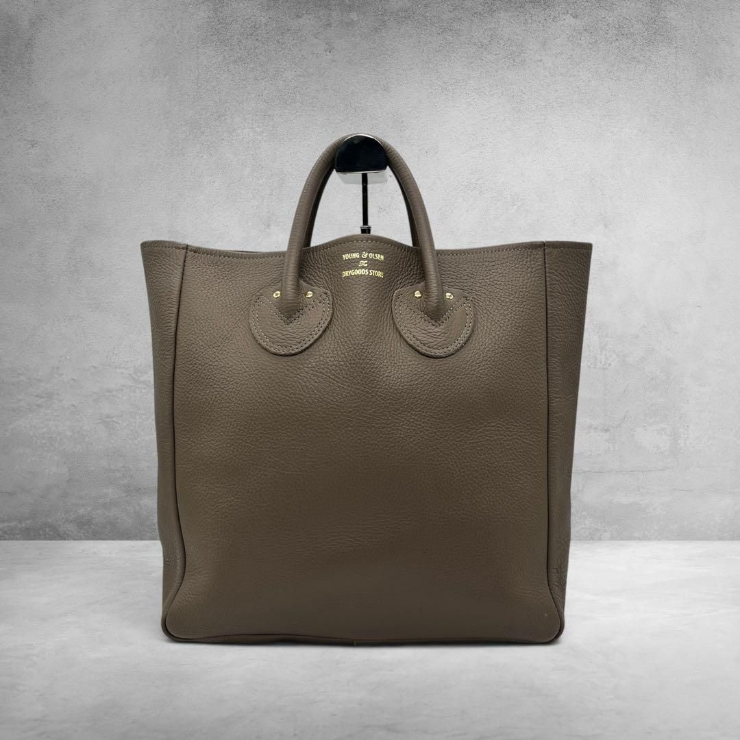 YOUNG&OLSEN Mサイズ トートバッグ レザー グレージュ A4 3019