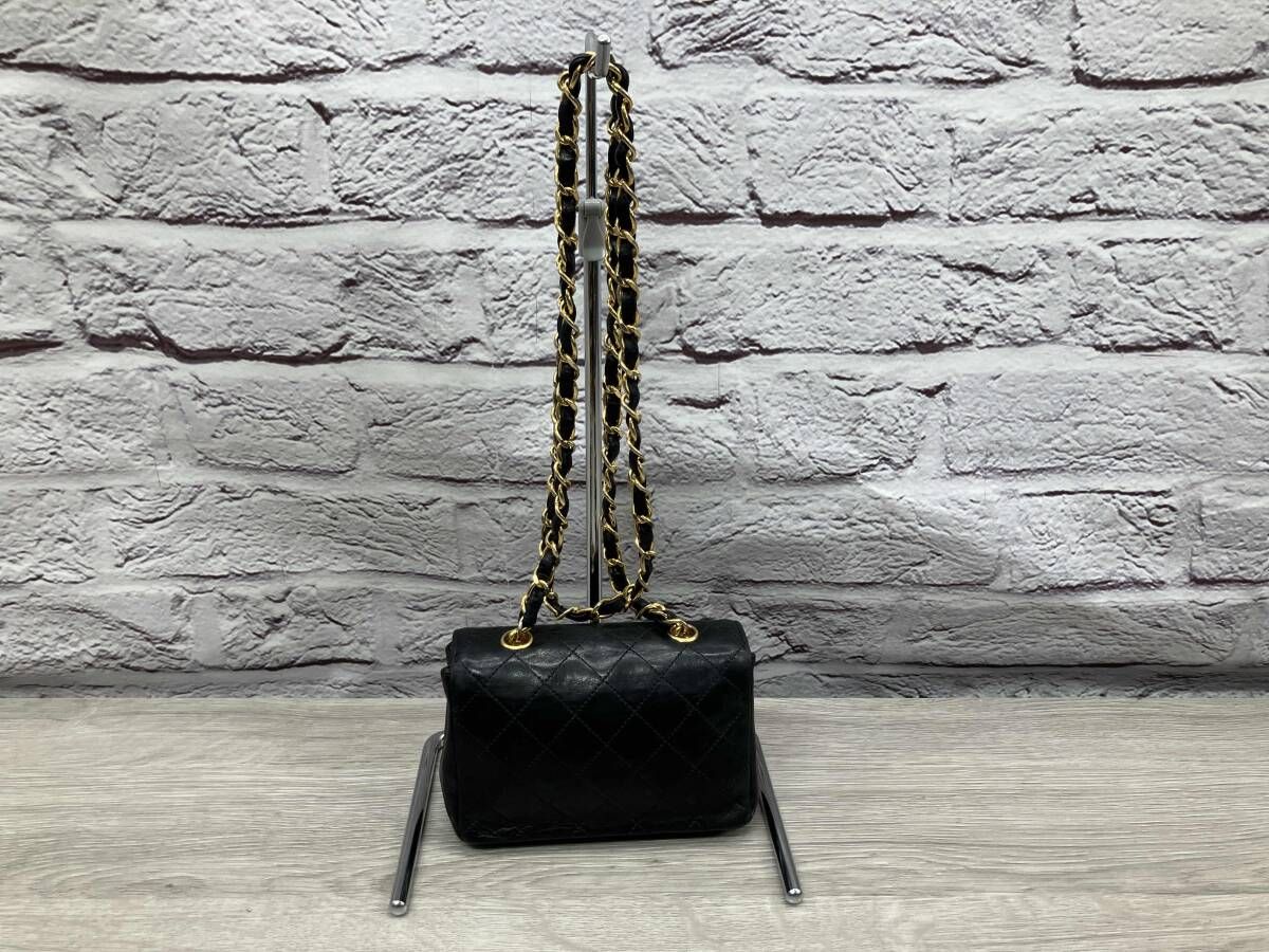 鑑定書付き】CHANEL ミニマトラッセ 16※※※46／チェーンショルダー 
