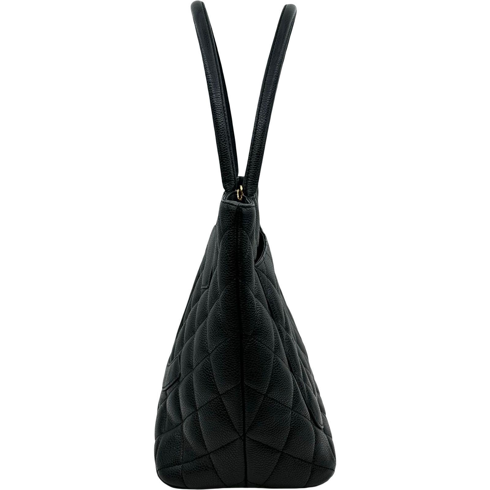 シャネル CHANEL 復刻トート A01804 6番台 ブラック ゴールド金具 キャビアスキン レディース トートバッグ｜トートバッグ