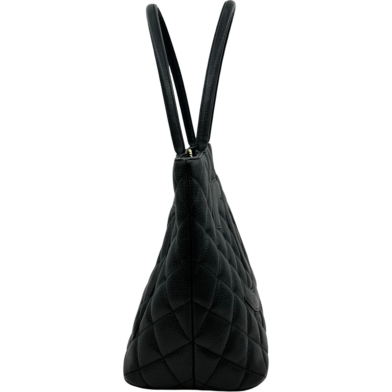 シャネル CHANEL 復刻トート A01804 6番台 ブラック ゴールド金具 キャビアスキン レディース トートバッグ｜トートバッグ