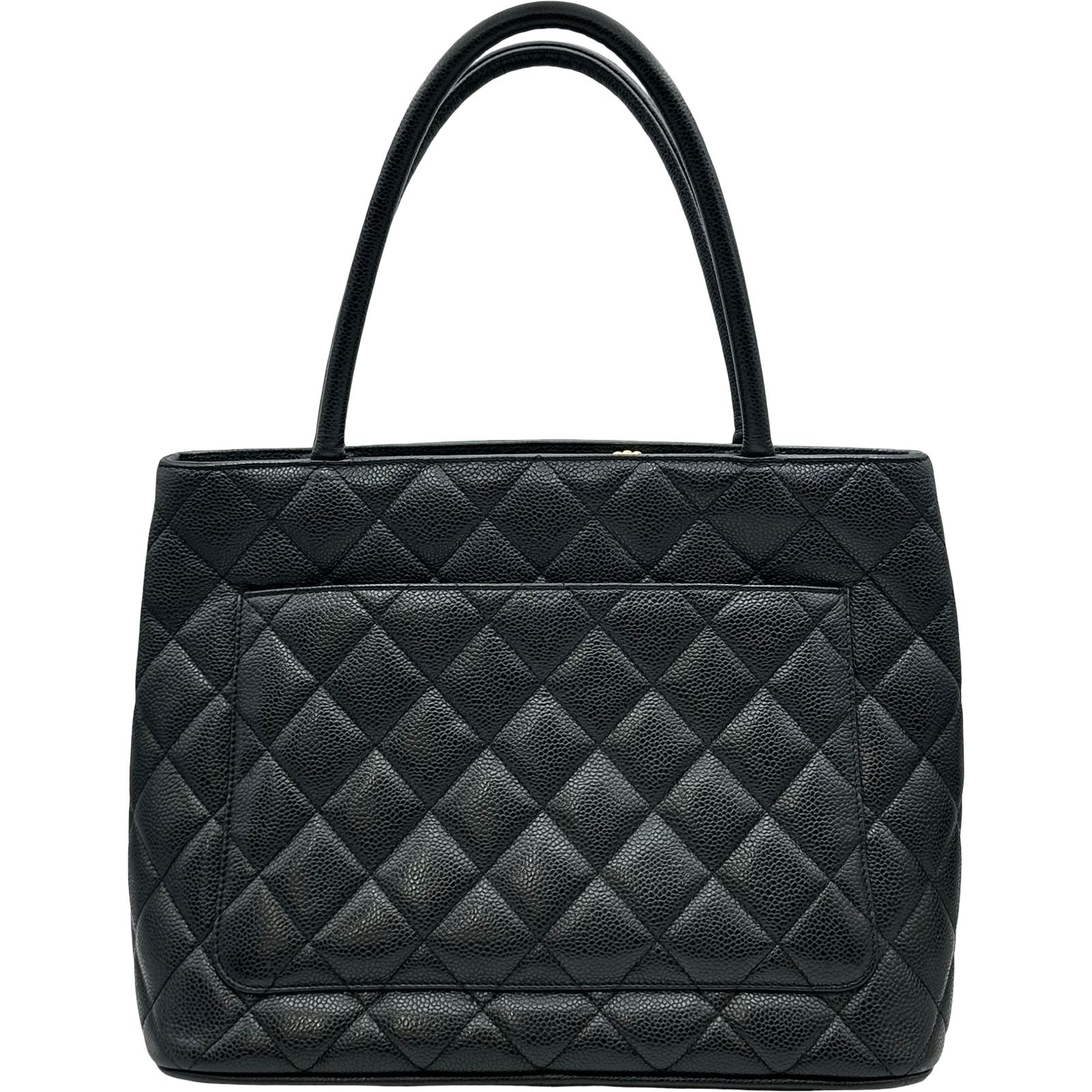 シャネル CHANEL 復刻トート A01804 6番台 ブラック ゴールド金具 キャビアスキン レディース トートバッグ｜トートバッグ