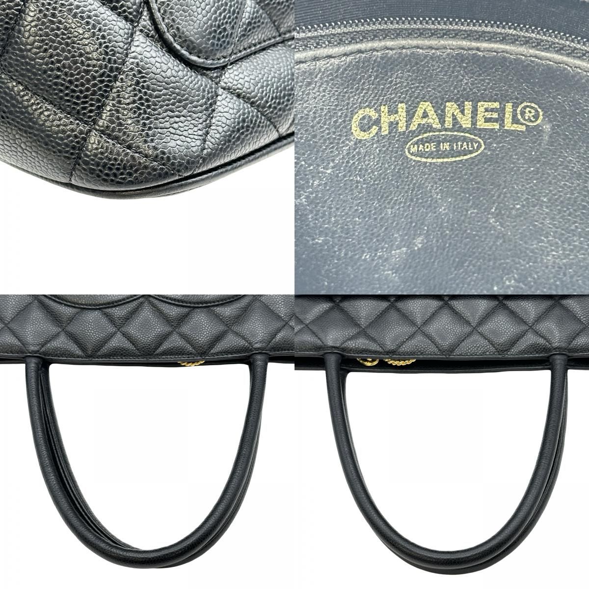 シャネル CHANEL 復刻トート A01804 6番台 ブラック ゴールド金具 キャビアスキン レディース トートバッグ｜トートバッグ