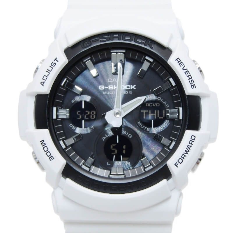 未使用 CASIO G-SHOCK Gショック GAW-100B-7AJF 電波ソーラー アナデジ マルチバンド6 ビッグケース ホワイト 白 28012713