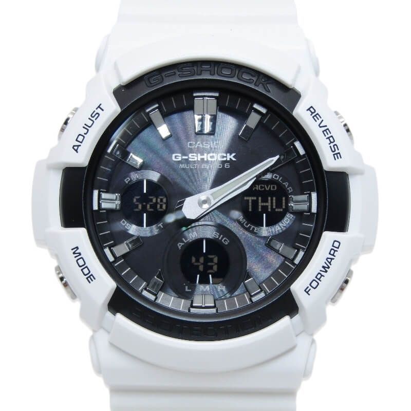 未使用 CASIO G-SHOCK Gショック GAW-100B-7AJF 電波ソーラー アナデジ マルチバンド6 ビッグケース ホワイト 白 28012714