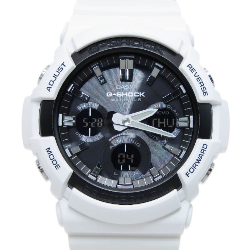 未使用 CASIO G-SHOCK Gショック GAW-100B-7AJF 電波ソーラー アナデジ マルチバンド6 ビッグケース ホワイト 白 28012715