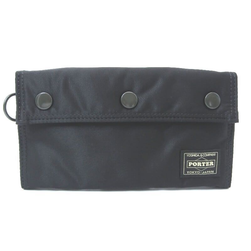 美品 PORTER ポーター 長財布 タンカー 622-27846 TANKER POCKET WALLET(L) ポケットウォレット 吉田カバン ブラック 黒 28012720