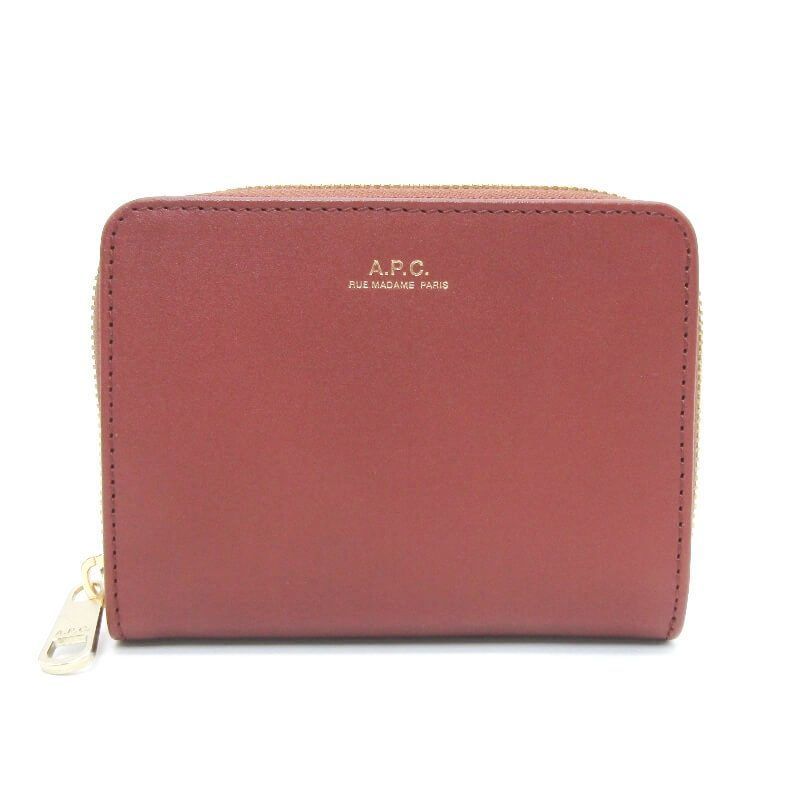 未使用 A.P.C. アーペーセー 二つ折り財布 Emmanuelle コンパクトウォレット エマニエル スムースレザー ヘーゼルナッツ 28012734