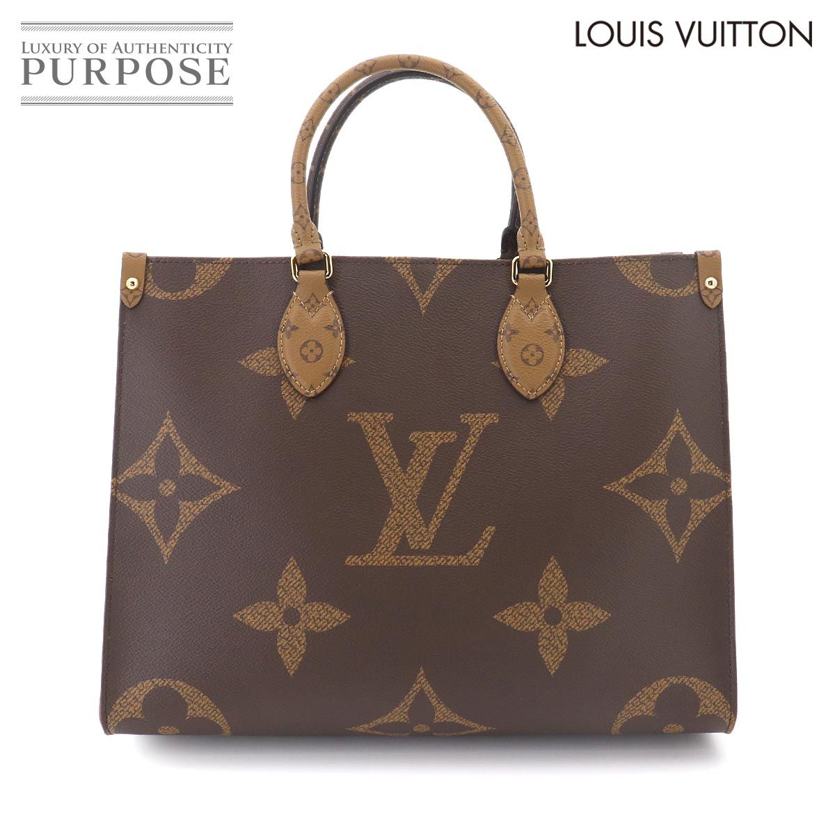 未使用 展示品 ルイ ヴィトン LOUIS VUITTON モノグラム ジャイアント オンザゴー MM 2way トート ショルダー バッグ M45321 RFID 90324233