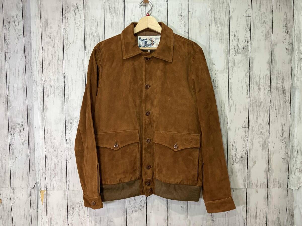 NUDIE JEANS ヌーディージーンズ Steve Leather Jacket スティーブ レザー ジャケットスエードレザー 本革 ブラウン Mサイズ