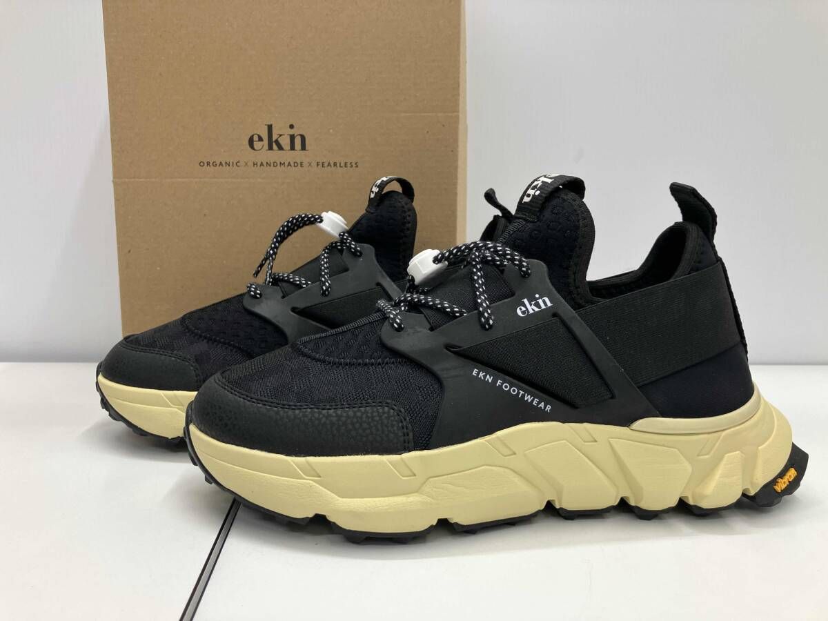 ekin LIANA BLACK EUR40 USM7.5 25.5cm スニーカー メッシュ 黒
