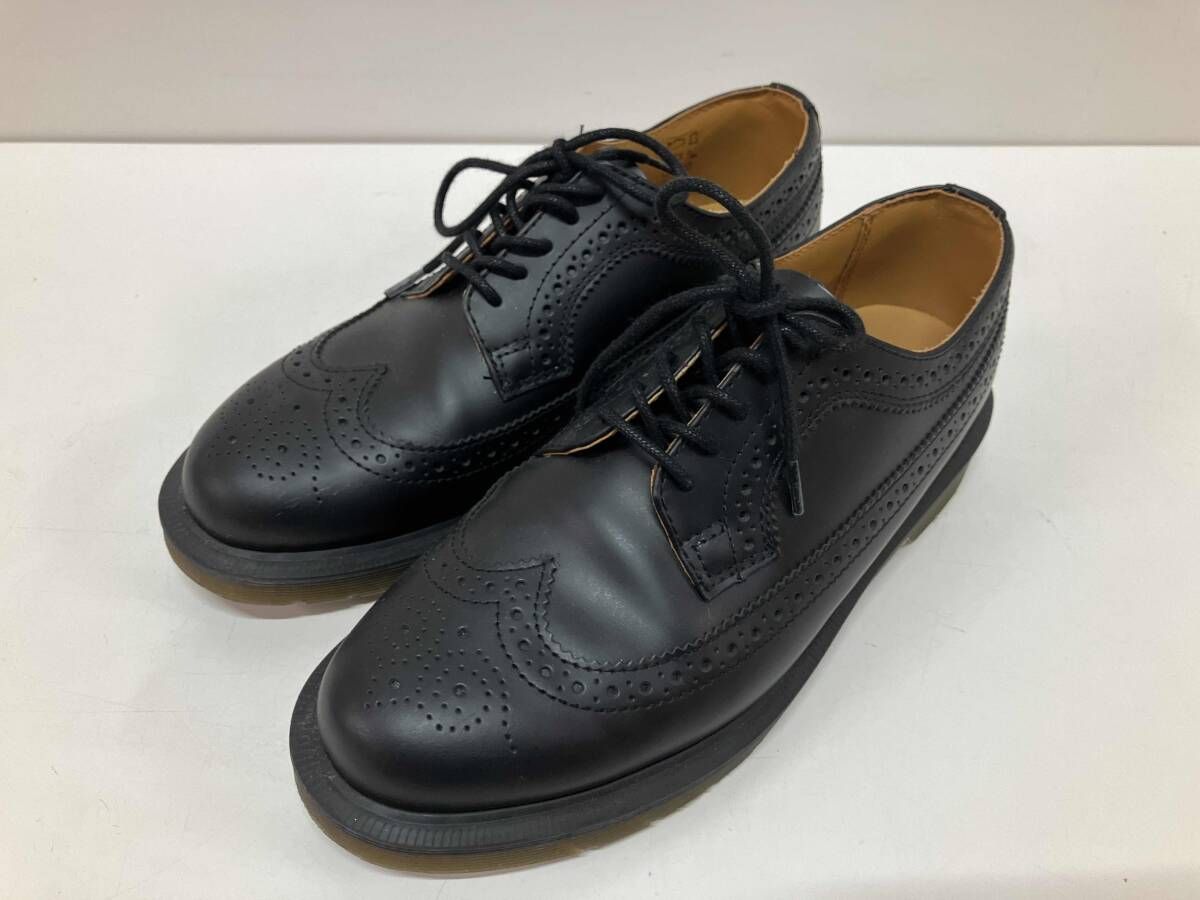 Dr. Martens ドクターマーチン 3989 ブローグシューズ ウイングチップ ショートブーツ サイズUK6 ブラック