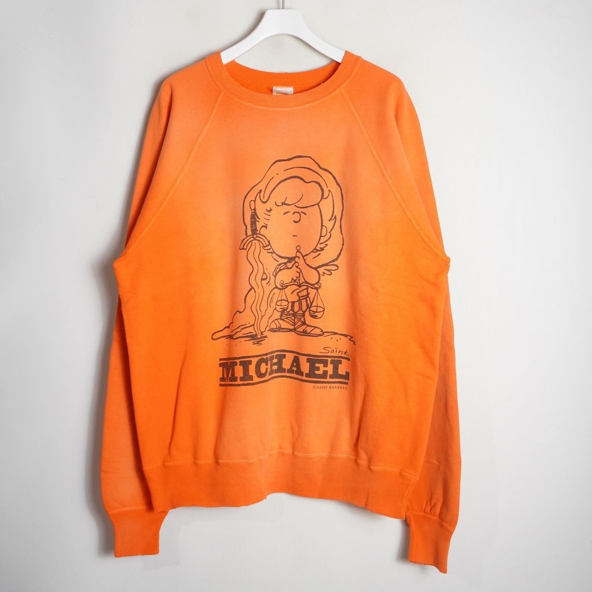 正規 美品 23AW SAINT MICHAEL セントマイケル CRW N SW MICHAEL 