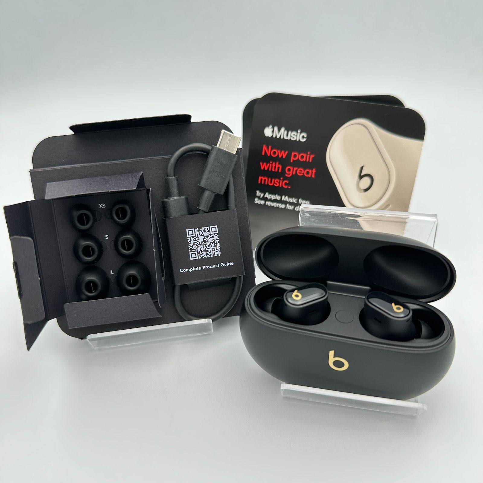 【開封済・未使用】Beats by Dr.Dre Beats Studio Buds+ MQLH3PA/A ビーツ・バイ・ドクタードレ ビーツ スタジオ バッズ プラス ブラック ワイヤレス イヤホン ノイズキャンセリング ステレオヘッドホン