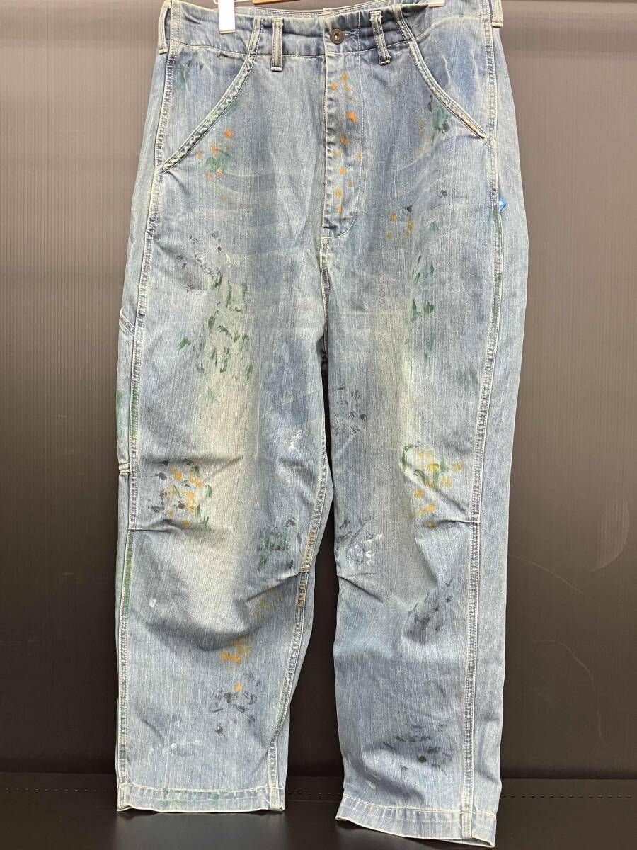 Liberaiders リベレイダース DENIM PAINTER SARROUEL PANTS 767022203 Mサイズ ライトブルー