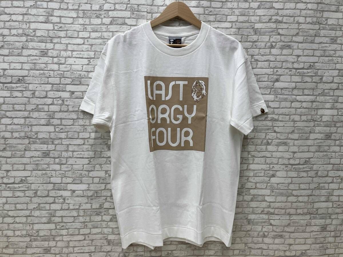 A BATHING APE LAST ORGY FOVR メンズ Tシャツ サイズ L ホワイト ストリート