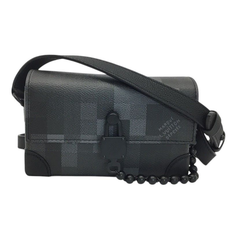 LOUIS　VUITTON【ルイヴィトン】スティーマー･ウェアラブル ウォレット　M14923　ショルダーバッグ　ダモフラージュ　ブラック　グレー系【中古品/USED-AB】質屋　かんてい局那覇店　ｎ3101784927300007