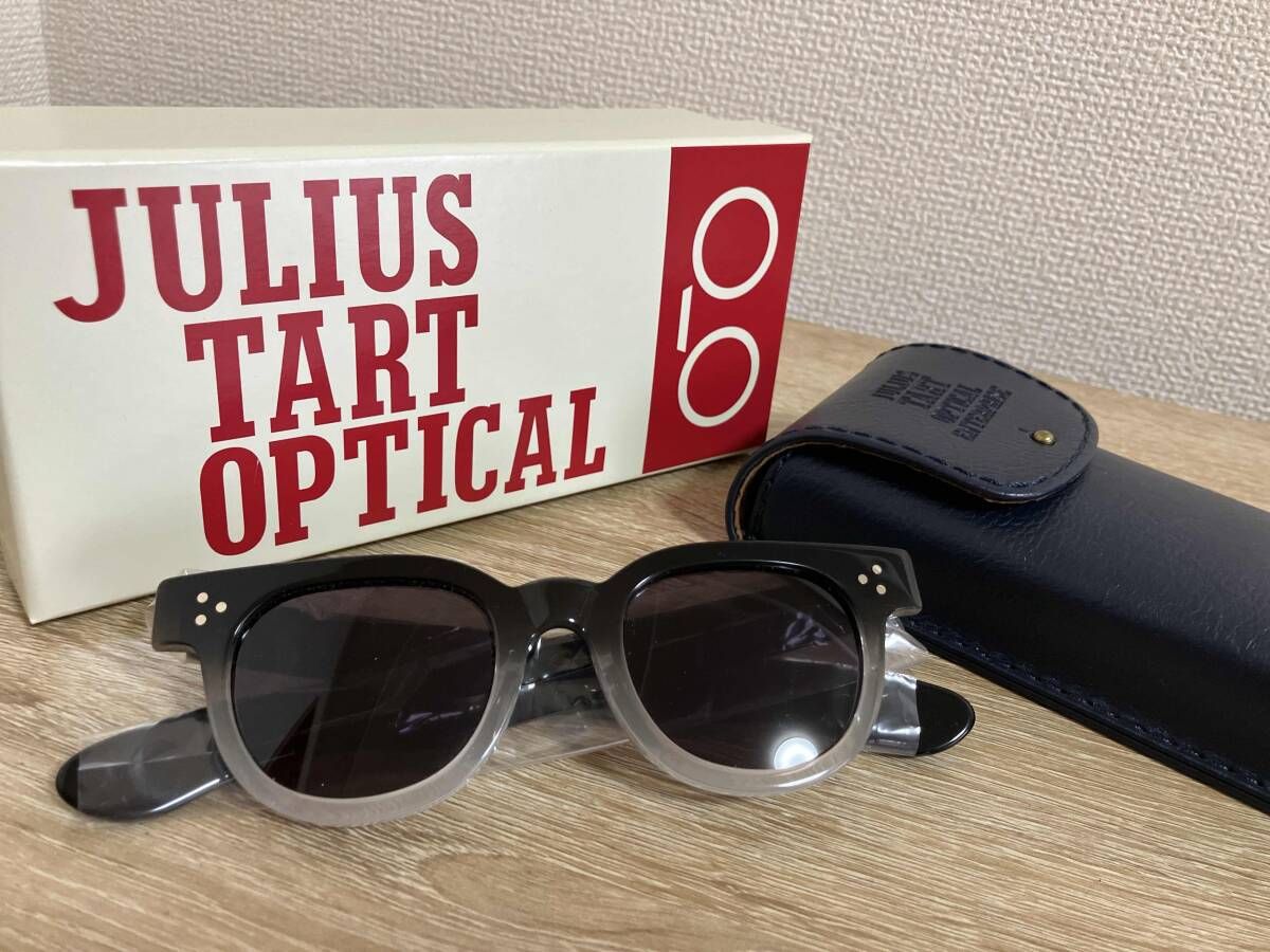 WACKO MARIA X JULIUS TART OPTICAL FDR/サングラス/GLASSES -TYPE2 /ブラック/グレー/ケース・箱付