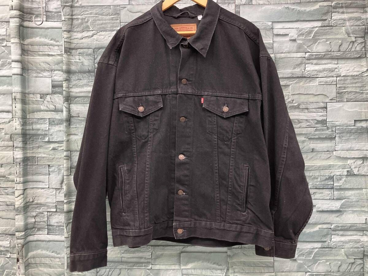 LEVI'S/Gジャン(デニムジャケット)/ROLLING STONE STONES 90'sサードジャケット/BLK/X-LARGE/リーバイス/通年