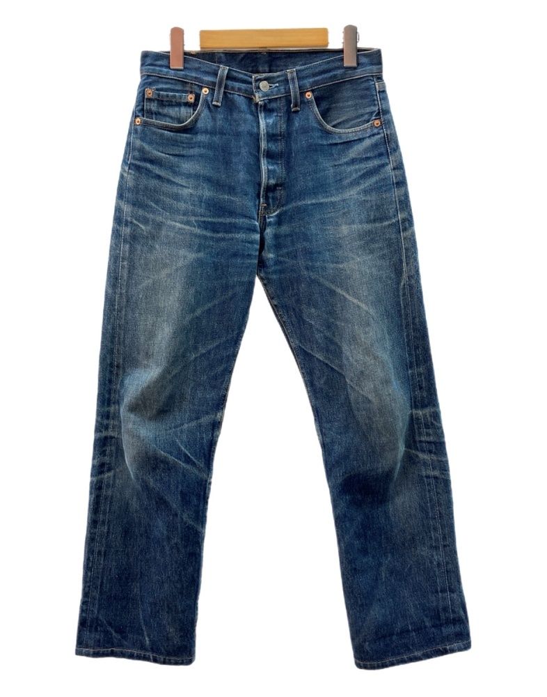 リーバイス Levi's 90s Denim Pants デニム パンツ ボタンフライ ボタン裏501 ジーンズ USA製 インディゴ 青 ロゴ 501XX デニム ブルー サイズW30L36 104MB-575