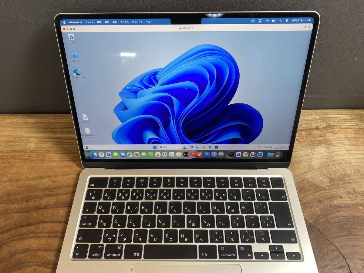 美品 MacBook Air M2 16GB/SSD256GB Win11/Office2024付 - メルカリ