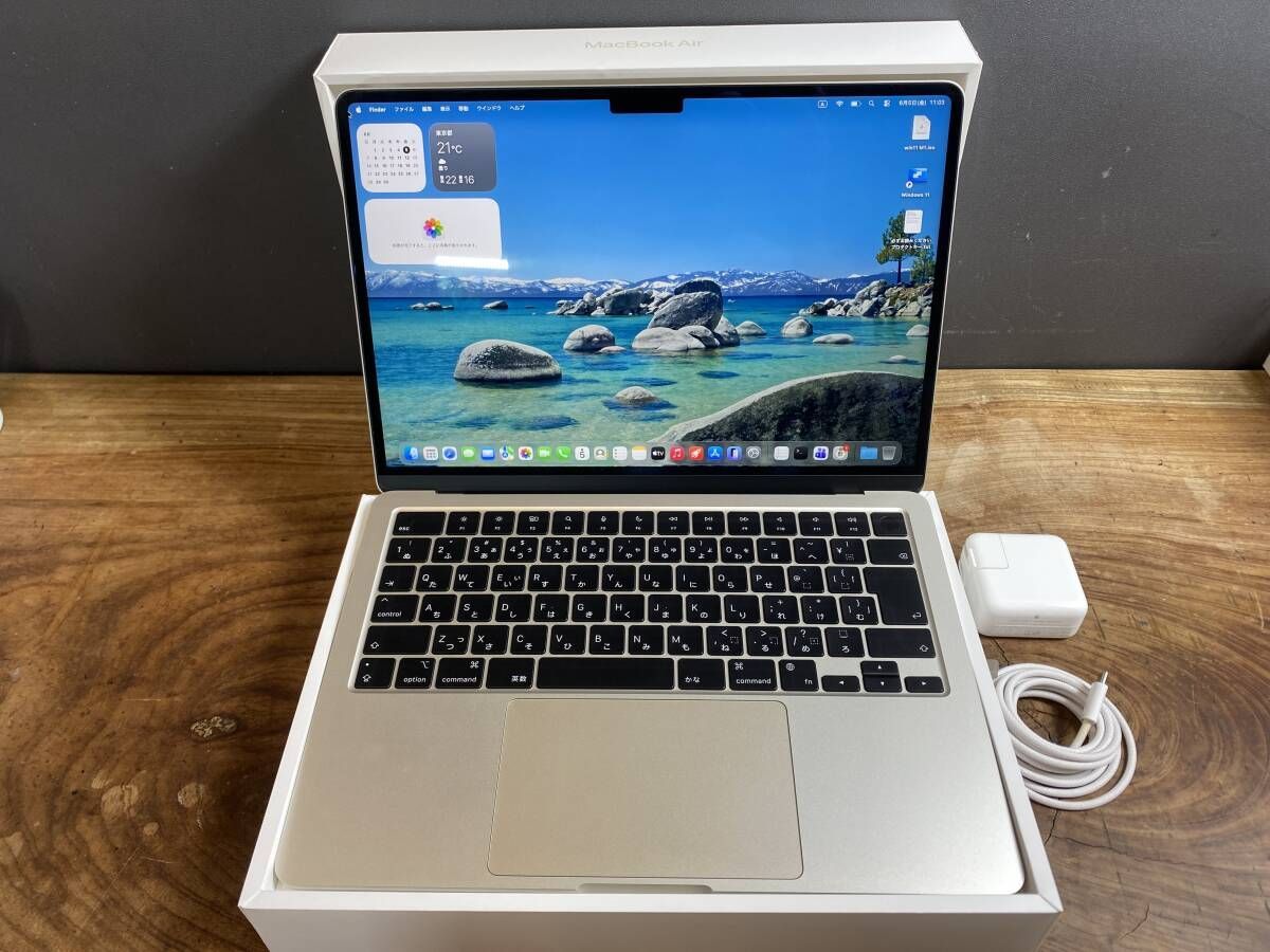 美品 MacBook Air M2 16GB/SSD256GB Win11 Office2024付 - メルカリ