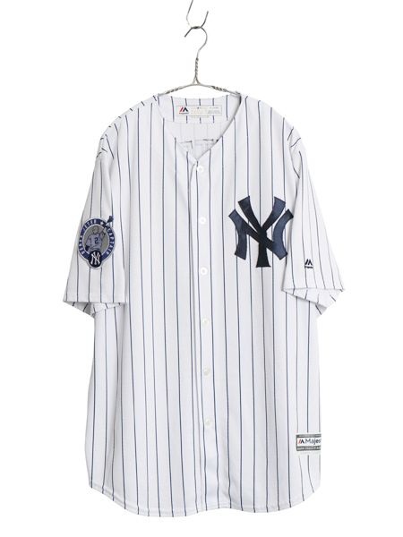 ヤンキース ベースボール シャツ メンズ XL / MLB オフィシャル マジェスティック 大リーグ ユニフォーム 大きいサイズ 重ね着 半袖シャツ お得なクーポン配布中!】 ヤンキース ベースボール シャツ メンズ XL