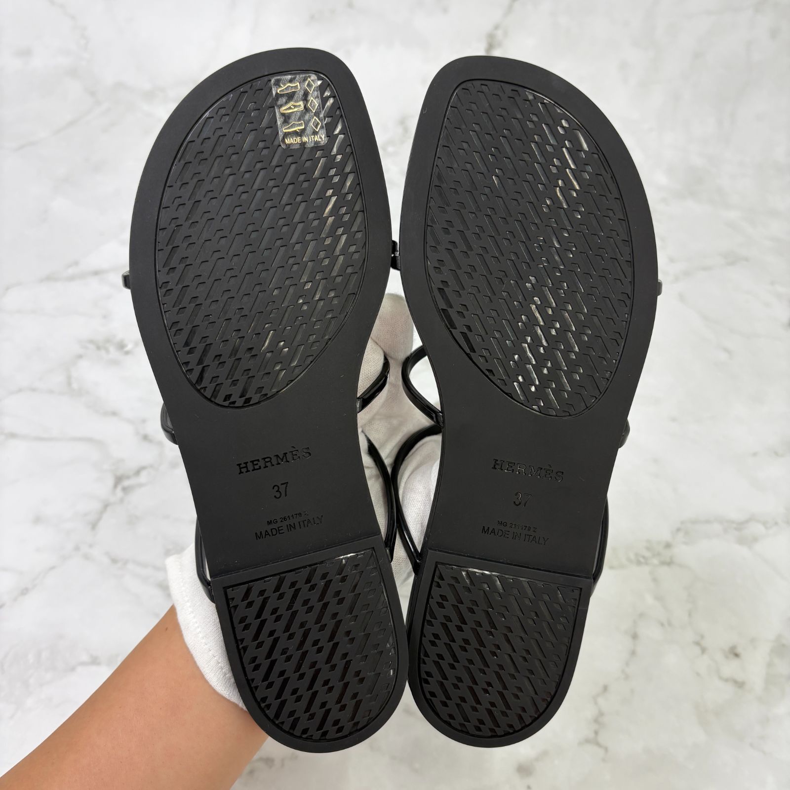 鑑定済み【 極美品 】エルメス 《 ミコノス 》 37 ( 24cm程度 