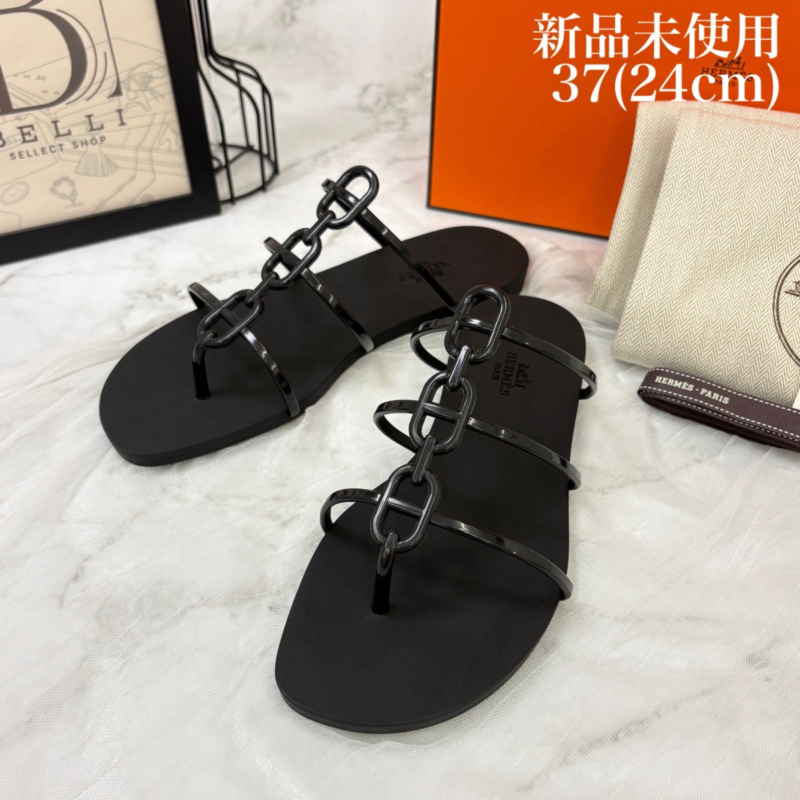 HERMES　エルメス　サンダル　アルモニ　一度着用のみ　極美品!! エルメス サンダル 極美品 HERMES エルメス サンダル アルモニ 一度