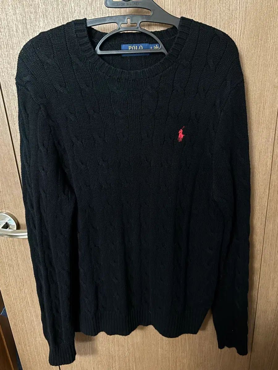 POLO ポロラルフローレン ケーブルニット ブラック S