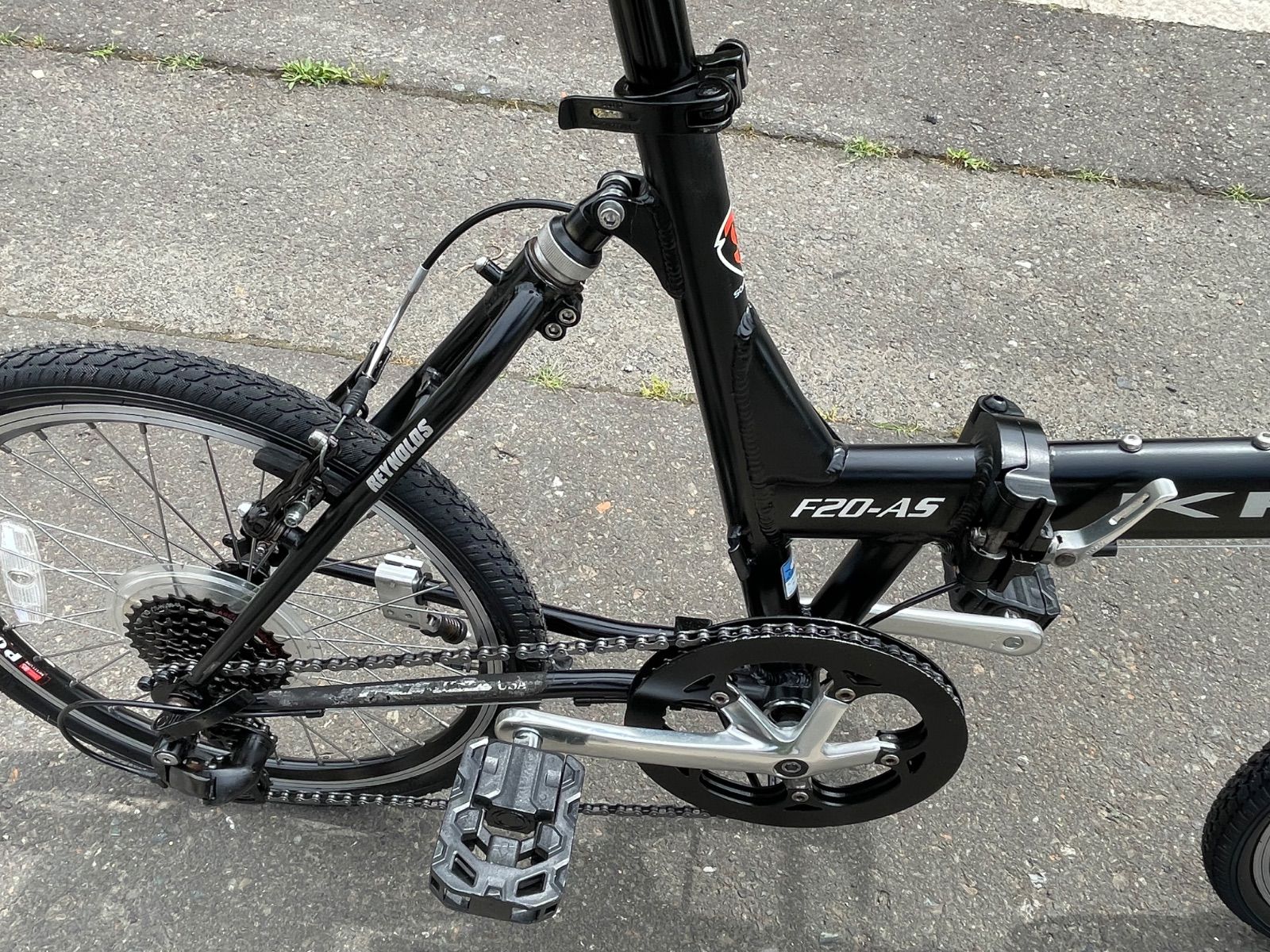 0395【即乘】送料無料 KHS 折り畳み自転車 F20-AS SHIMANO 8速