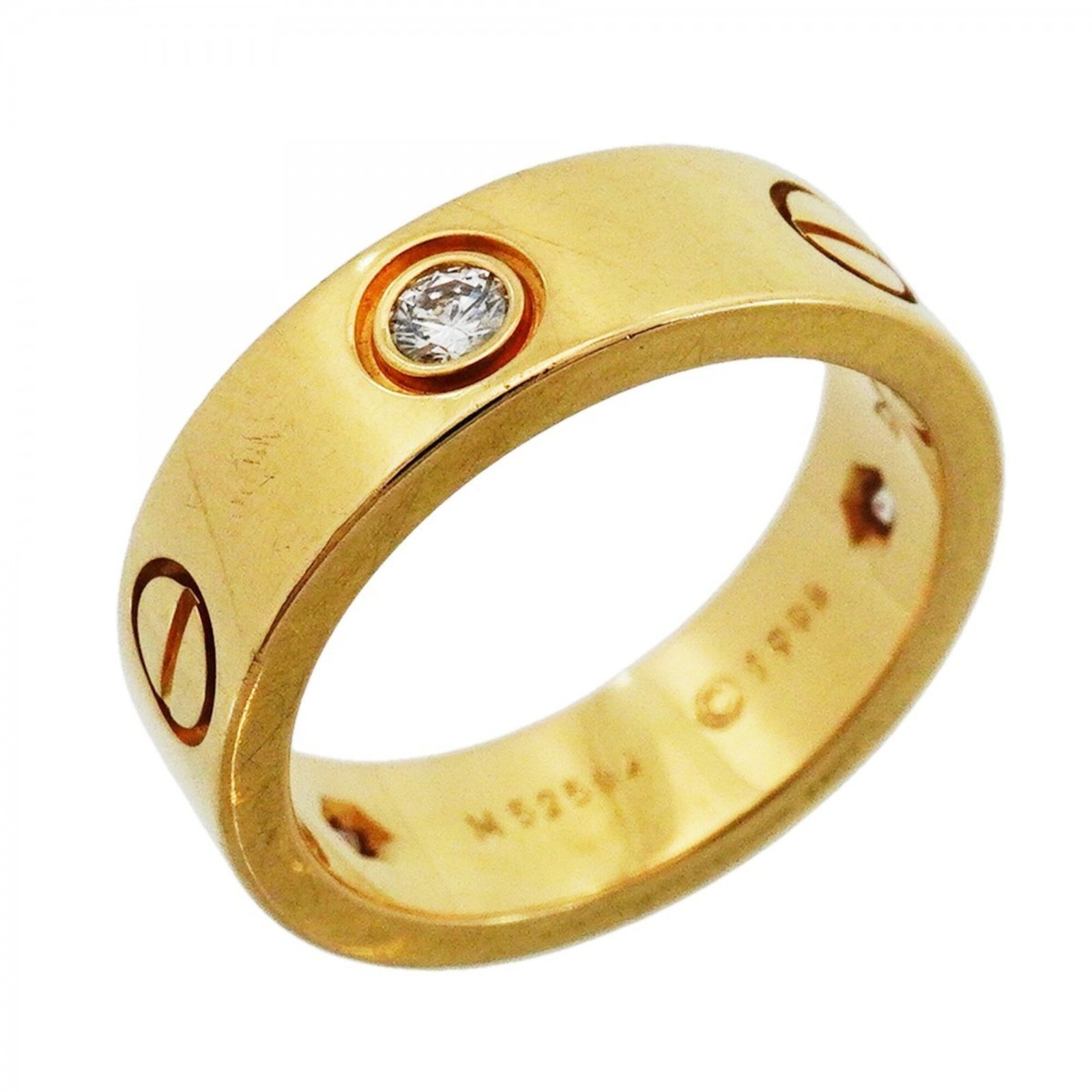 カルティエ(Cartier) カルティエ リング ラブ 3PD 18KYG イエローゴールド ダイヤモンド ＃51レディース
