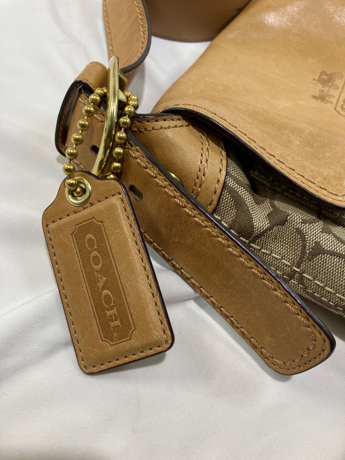 【質Banana】COACH/コーチ シグネチャーショルダーバッグ　12392 中古　現状