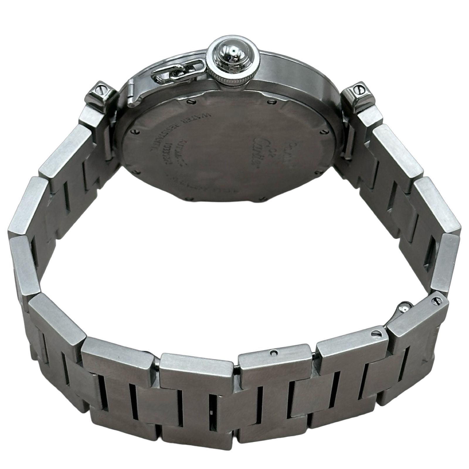 カルティエ Cartier パシャC ビッグデイト W31047M7 ブルー ステンレス