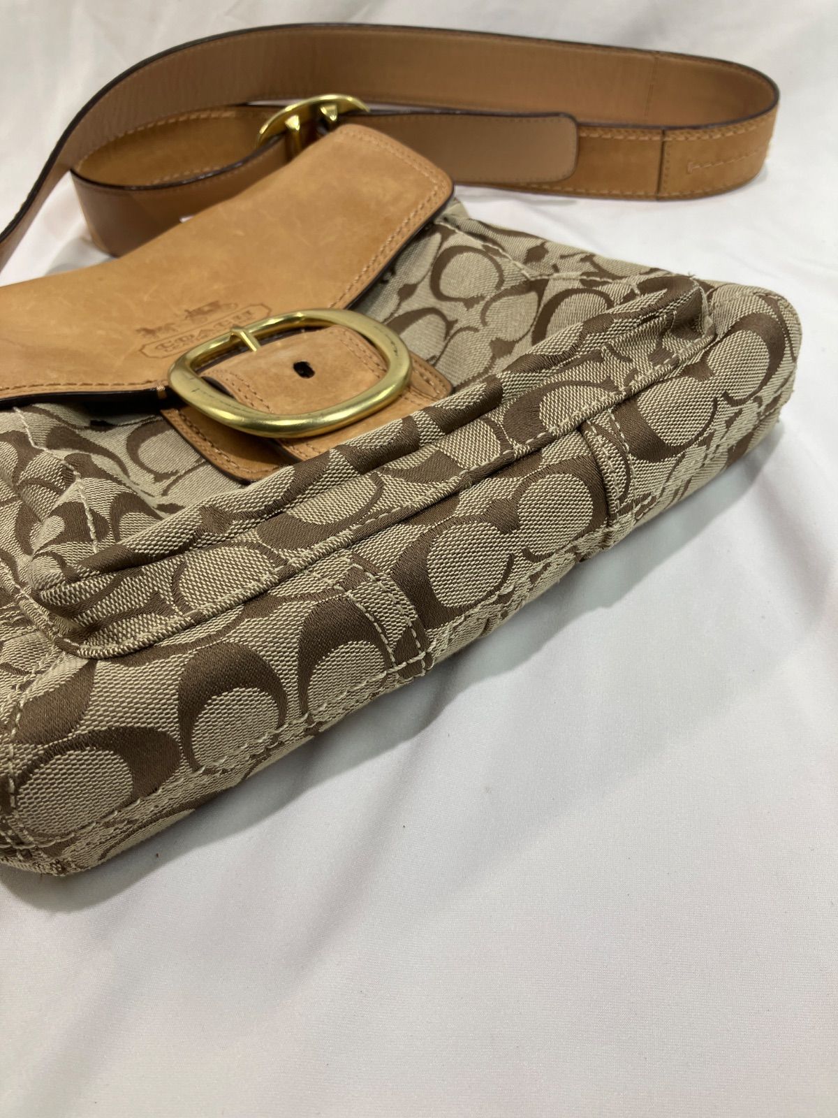 【質Banana】COACH/コーチ シグネチャーショルダーバッグ　12392 中古　現状