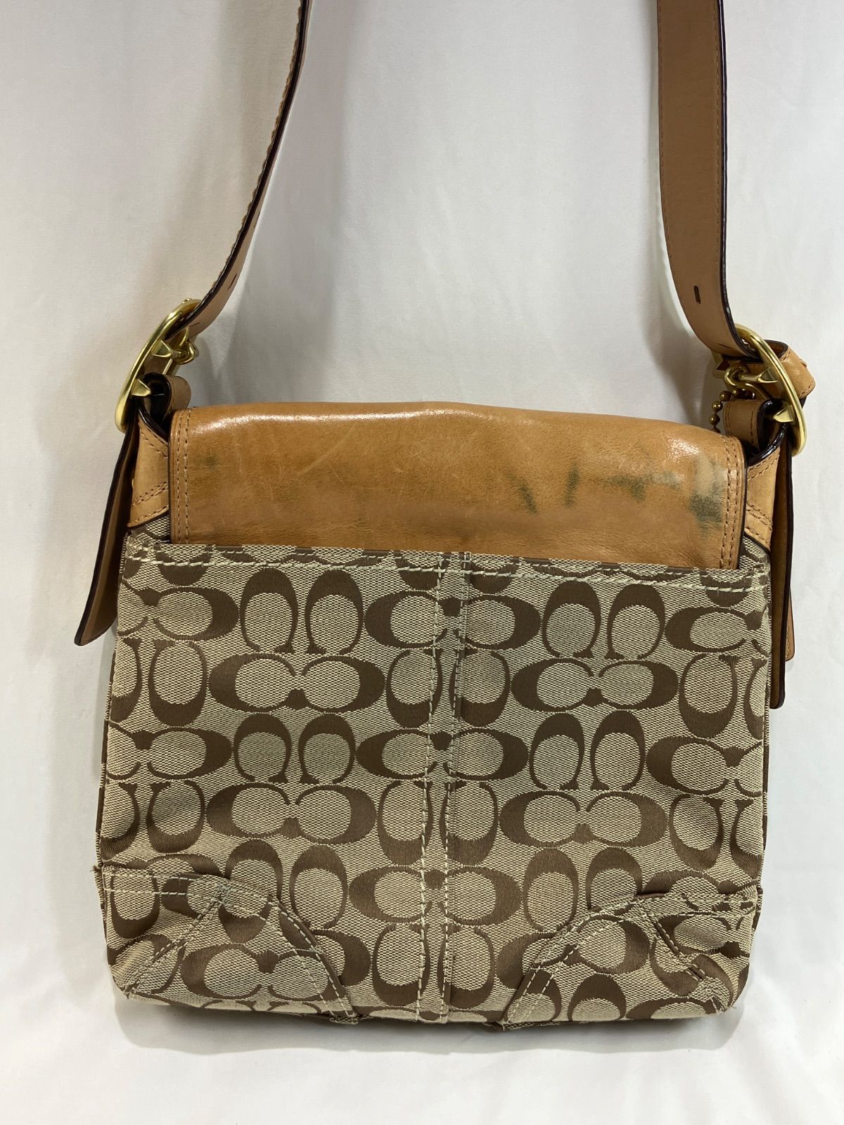 【質Banana】COACH/コーチ シグネチャーショルダーバッグ　12392 中古　現状