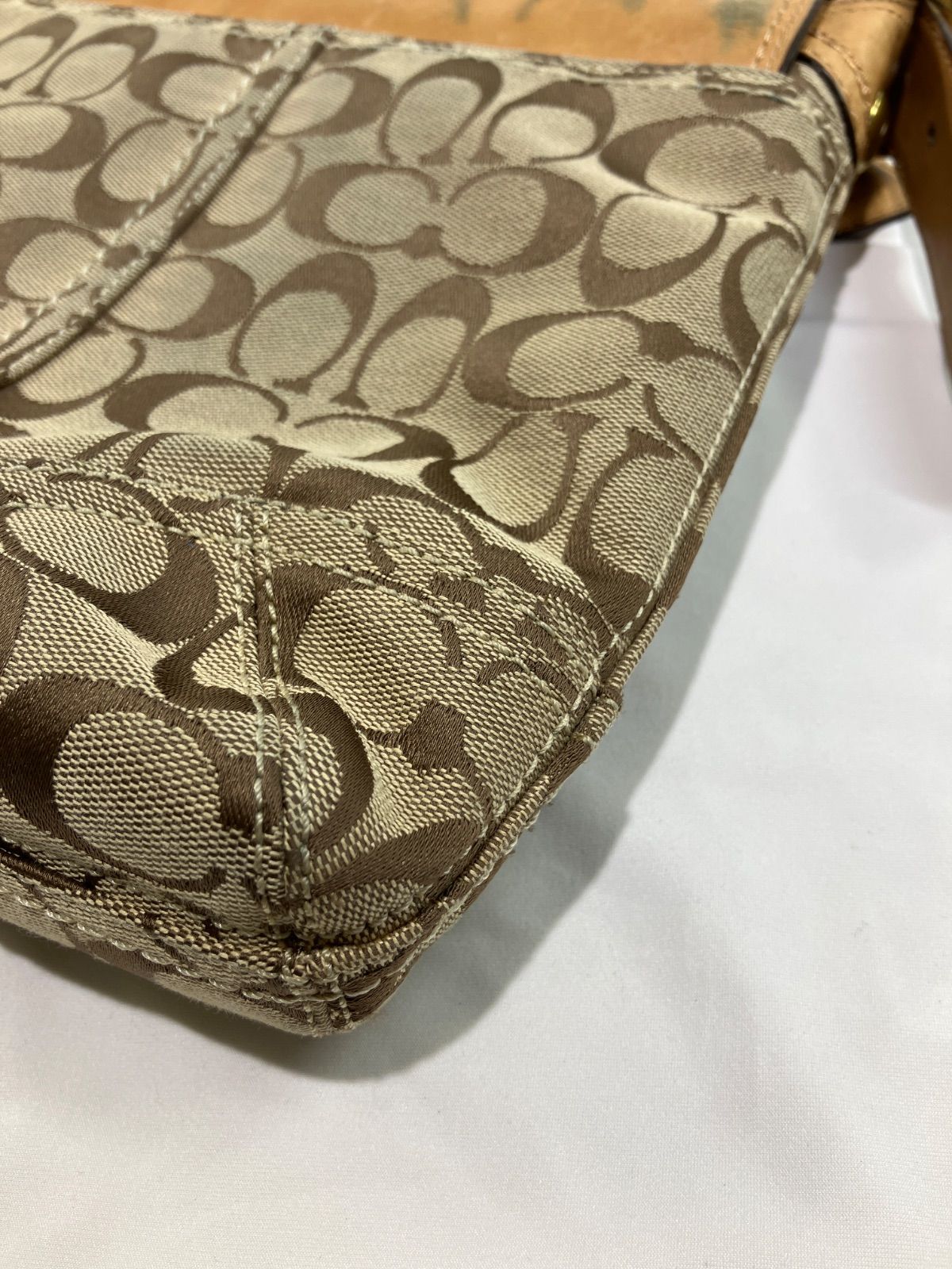 【質Banana】COACH/コーチ シグネチャーショルダーバッグ　12392 中古　現状