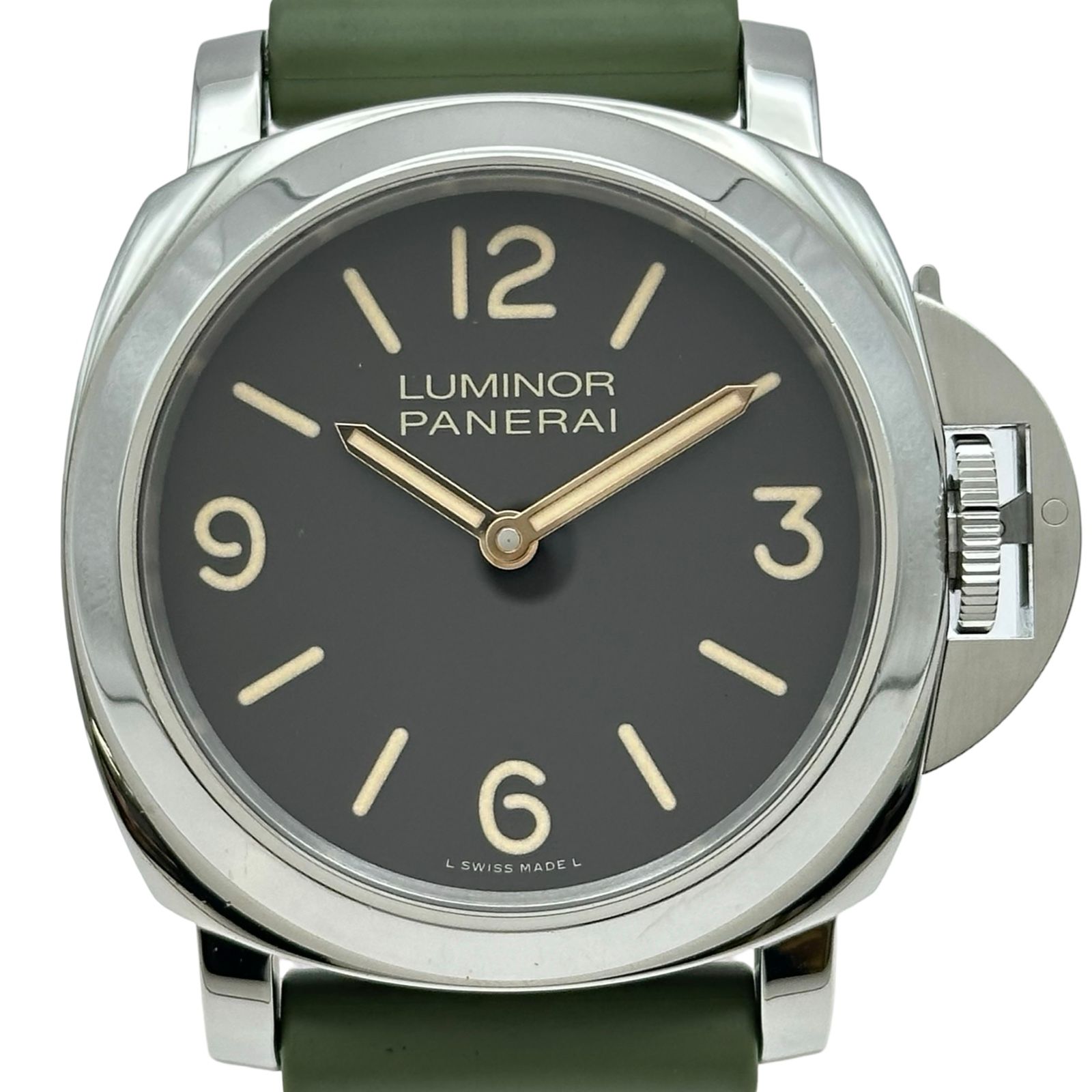 パネライ PANERAI ルミノール ベース 世界2000本限定 PAM00390 ブラック ステンレススチール 手巻き メンズ 腕時計