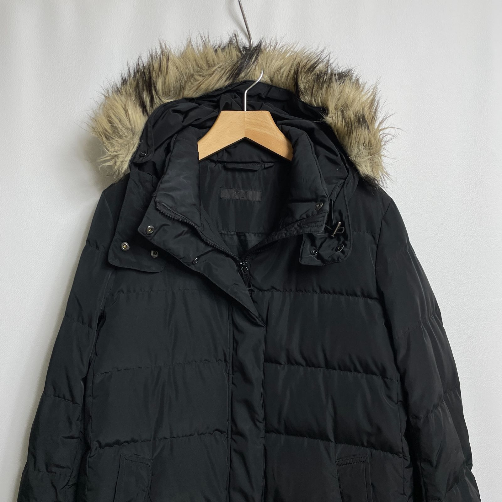 UNIQLO ユニクロ ダウンコート ファー付き ブラック M - メルカリ