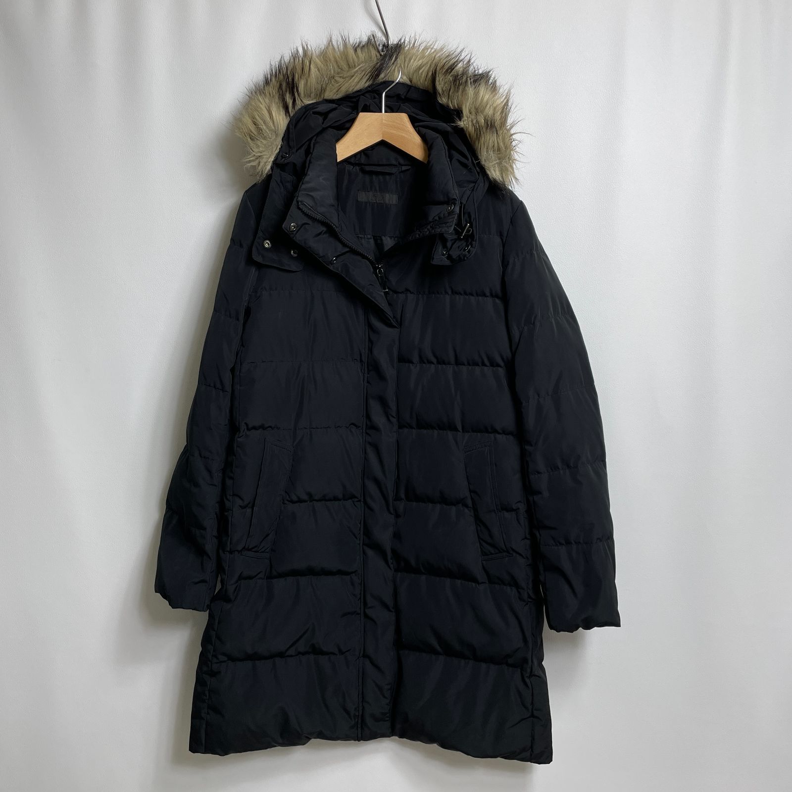 UNIQLO ユニクロ ダウンコート ファー付き ブラック M - メルカリ