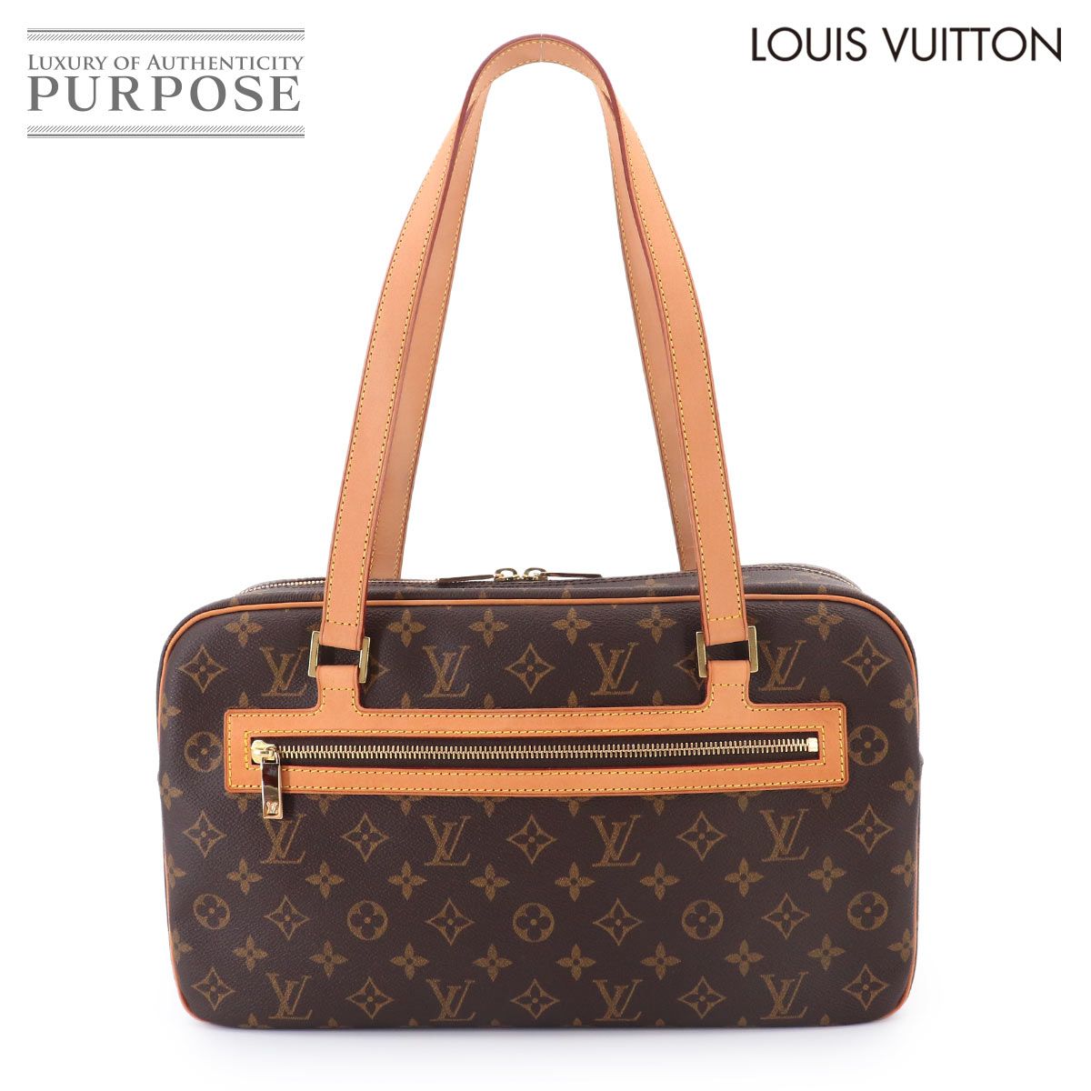 新品同様 ルイ ヴィトン LOUIS VUITTON モノグラム シテ GM ショルダー バッグ ブラウン M51181 ゴールド 金具 Site GM 90326919