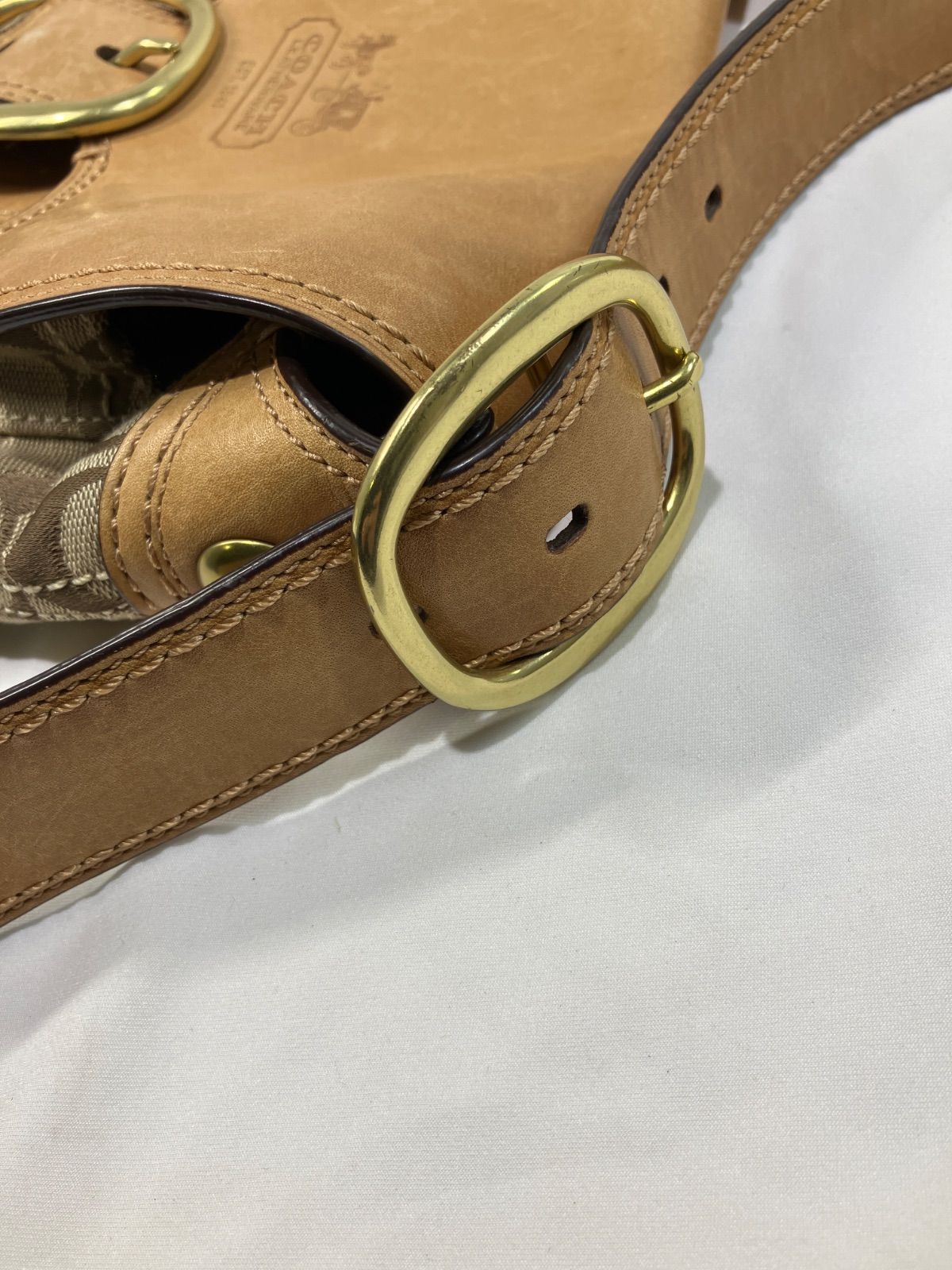 【質Banana】COACH/コーチ シグネチャーショルダーバッグ　12392 中古　現状