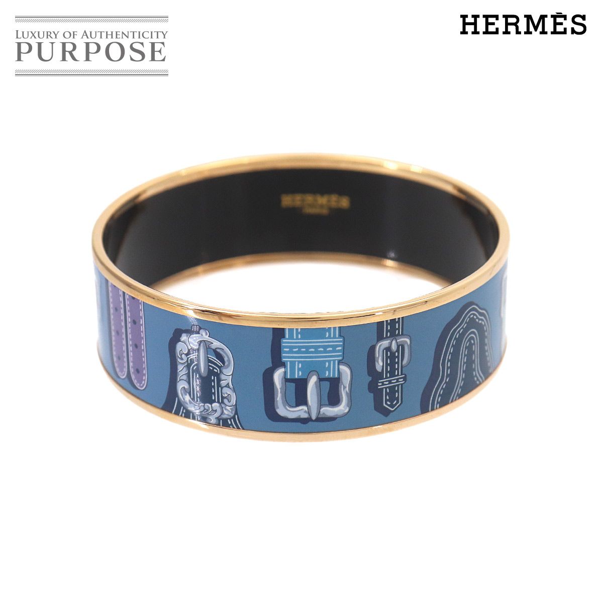 未使用 展示品 エルメス HERMES エマイユ GM バングル ブレスレット 