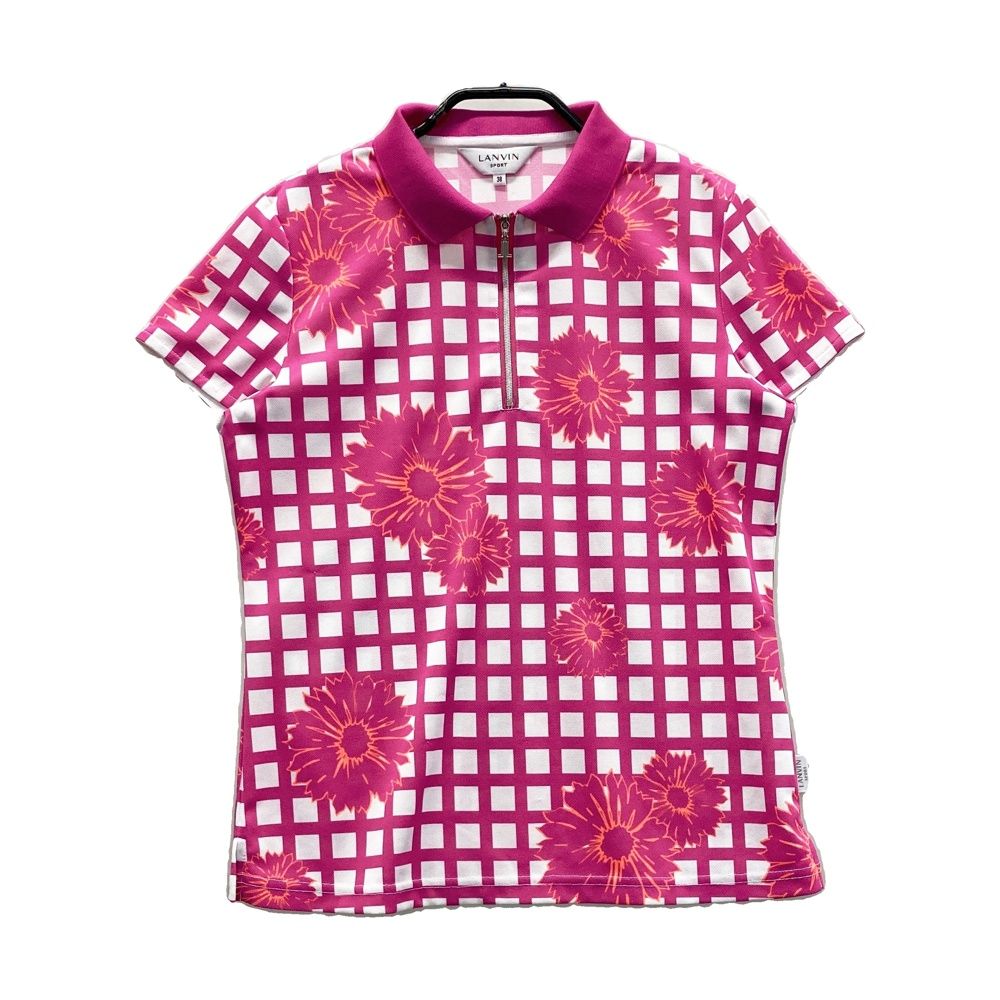 サイズ：38 LANVIN SPORT ランバン スポール ハーフジップ 半袖