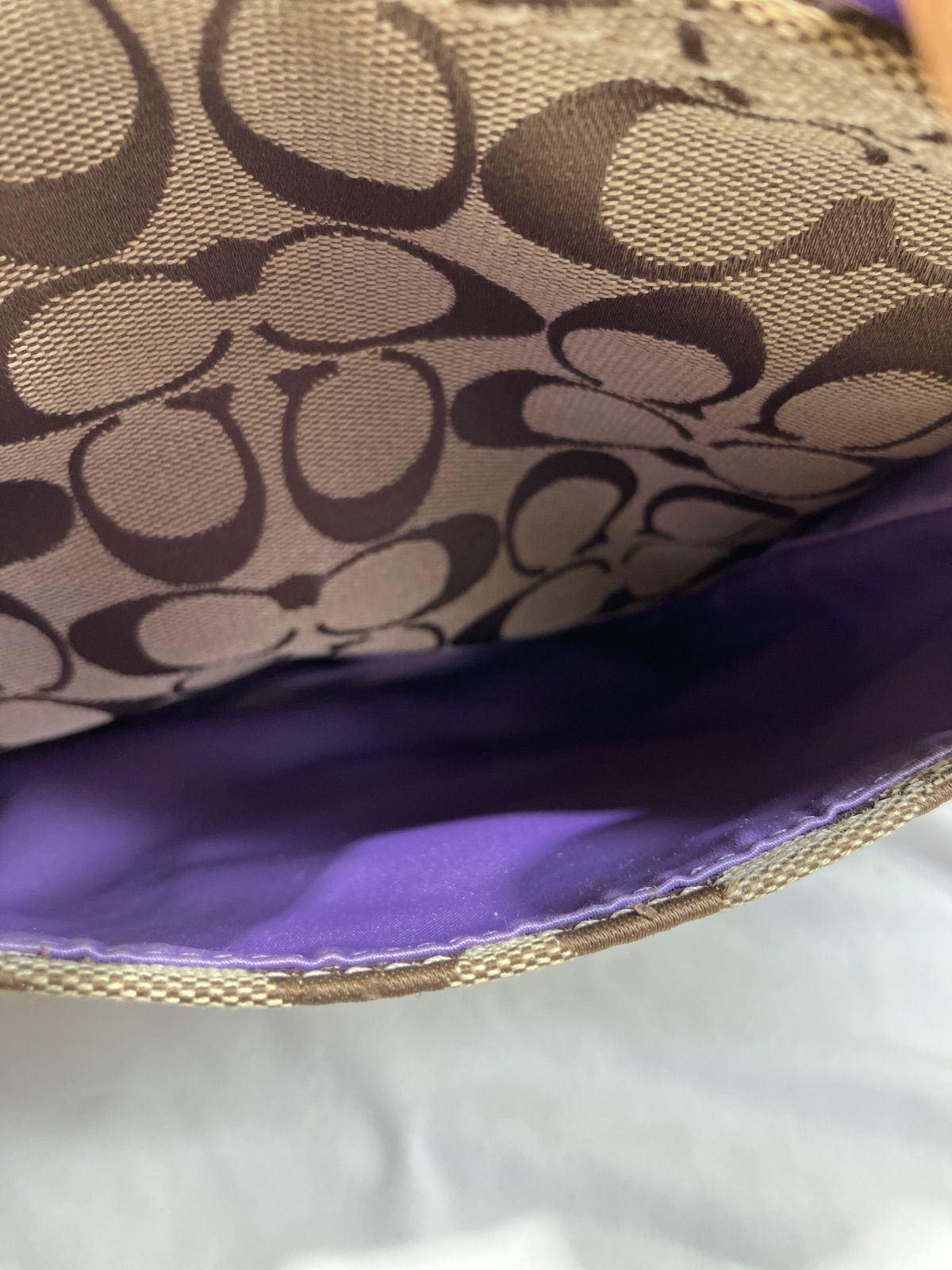 【質Banana】COACH/コーチ シグネチャーショルダーバッグ　12392 中古　現状